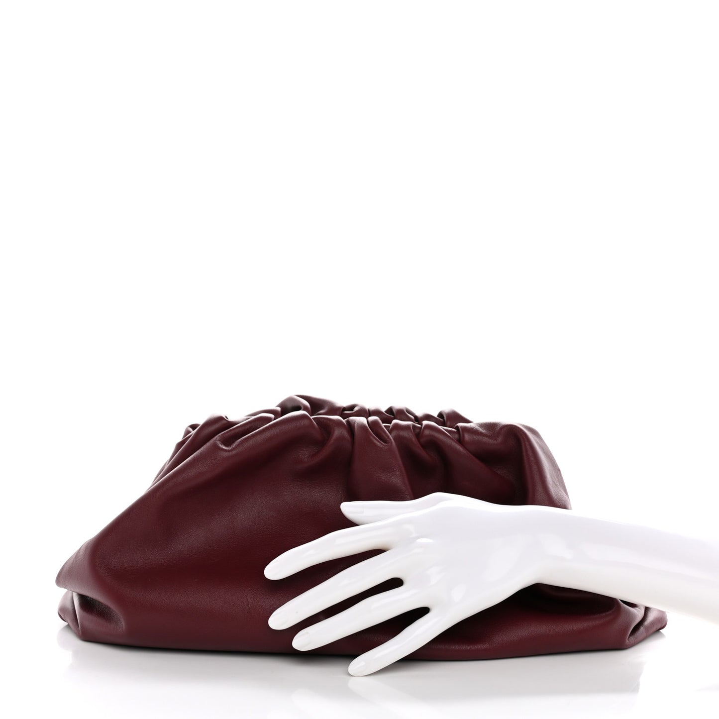Smooth Butter Calf The Pouch Oversized Clutch Bordeaux