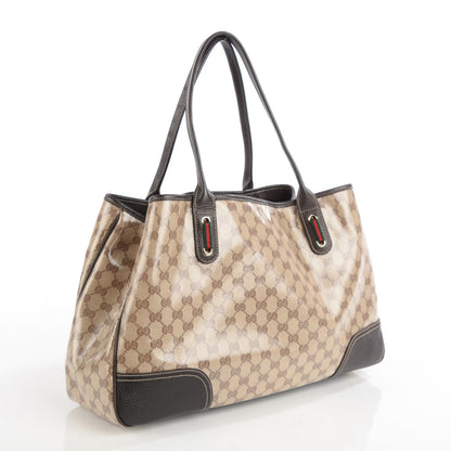 Gucci Crystal Monogram Large Princy Tote Dark Brown 3 of 7