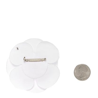 Chanel Canvas Camellia Pin Brooch Ivory 2 of 3
