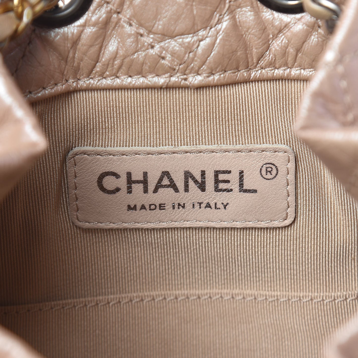 Iridescent Lambskin Calfskin Small Quilted Gabrielle Backpack Light Pink