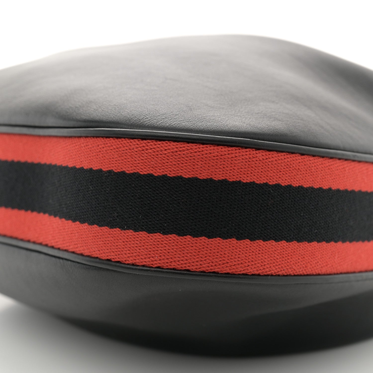 Gucci Aria Calfskin Web Large Attache Shoulder Bag Black 10 of 11