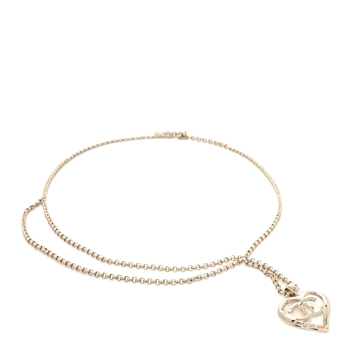 Chanel Metal Chain CC Heart Coco In Love Belt 90 Gold 1 of 4