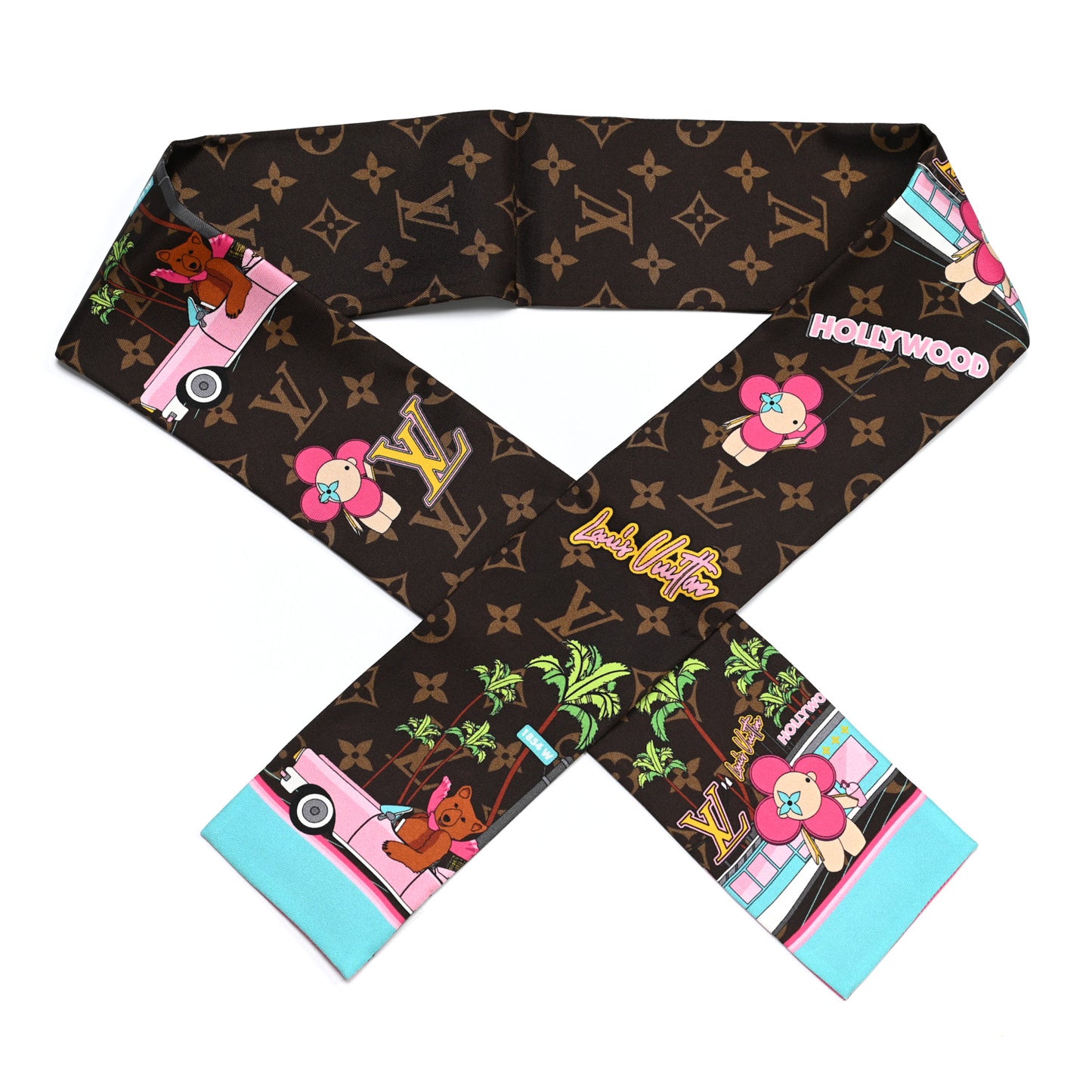 Silk Monogram 2021 Hollywood Christmas Animation Bandeau Marron