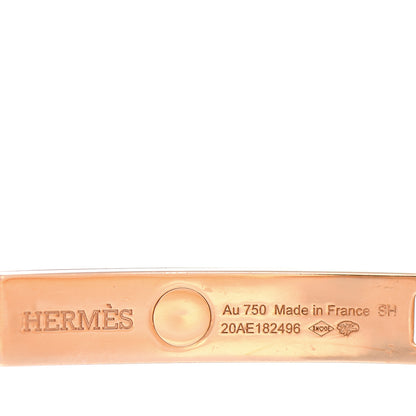 Hermes 18K Rose Gold Diamond Pave PM Kelly Chaine Bracelet SH 4 of 5