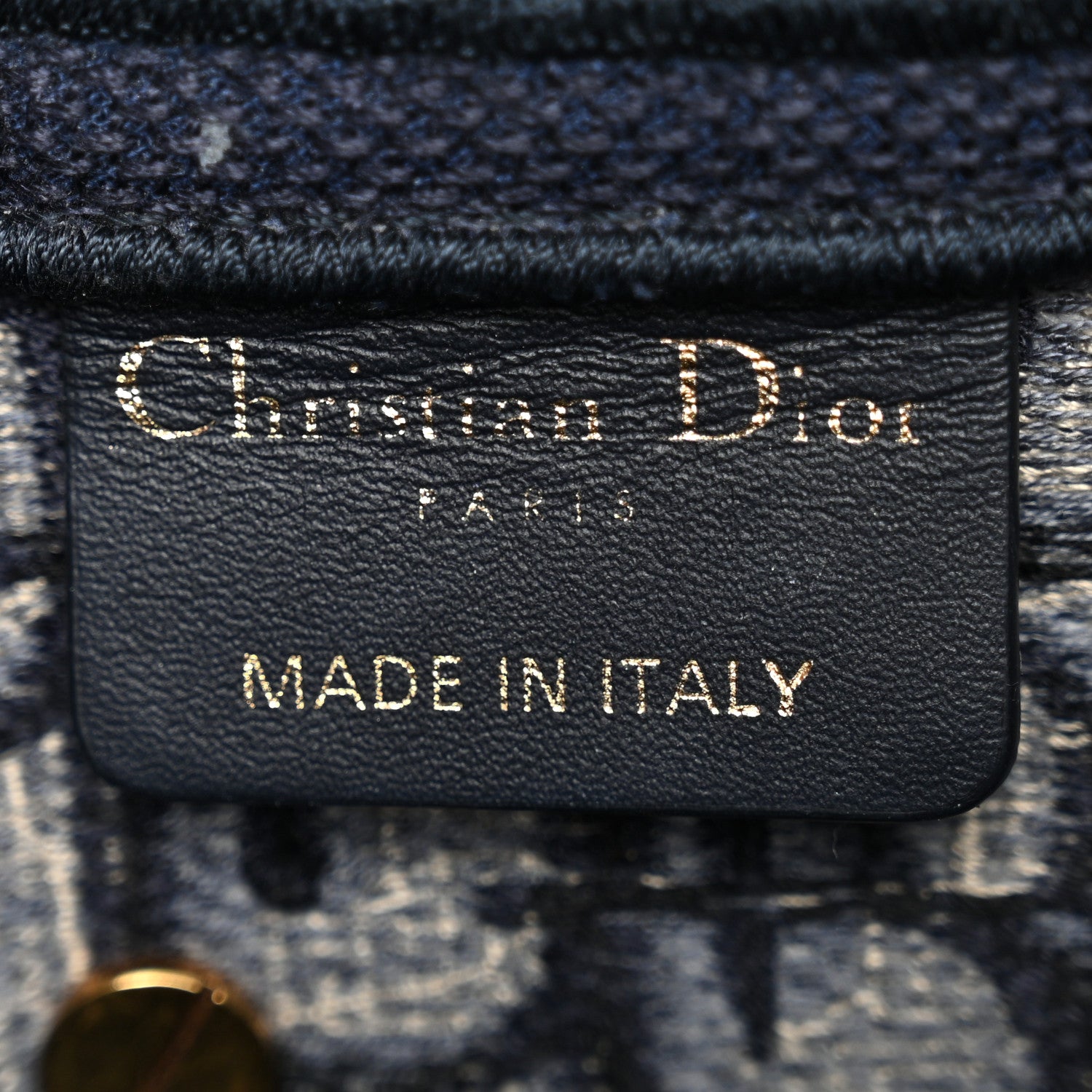 Christian Dior Oblique Embroidered Saddle Bag Blue 6 of 11