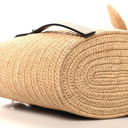 Loewe Raffia Small Elephant Basket Tote Bag Natural Tan 9 of 10