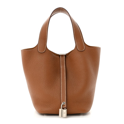 Hermes Taurillon Clemence Picotin Lock 18 PM Gold 1 of 11