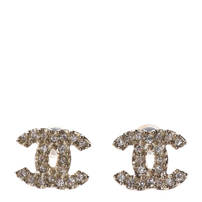 Chanel Crystal Mini CC Earrings Gold 1 of 4