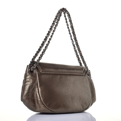 Chanel Metallic Caviar Half Moon Large Flap Bronze 2 of 8