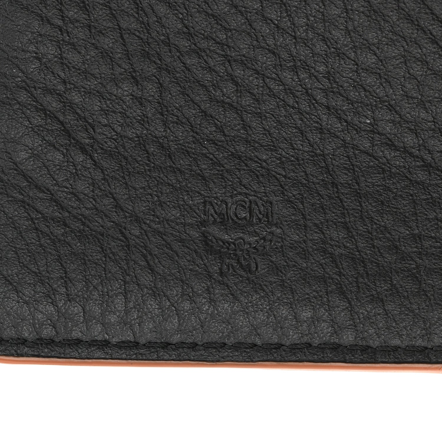 MCM Calfskin Ottomar Klara Tri Fold Phone Wallet On Strap Black 6 of 12