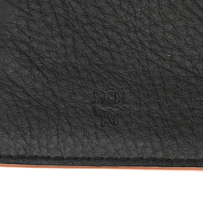 MCM Calfskin Ottomar Klara Tri Fold Phone Wallet On Strap Black 6 of 12