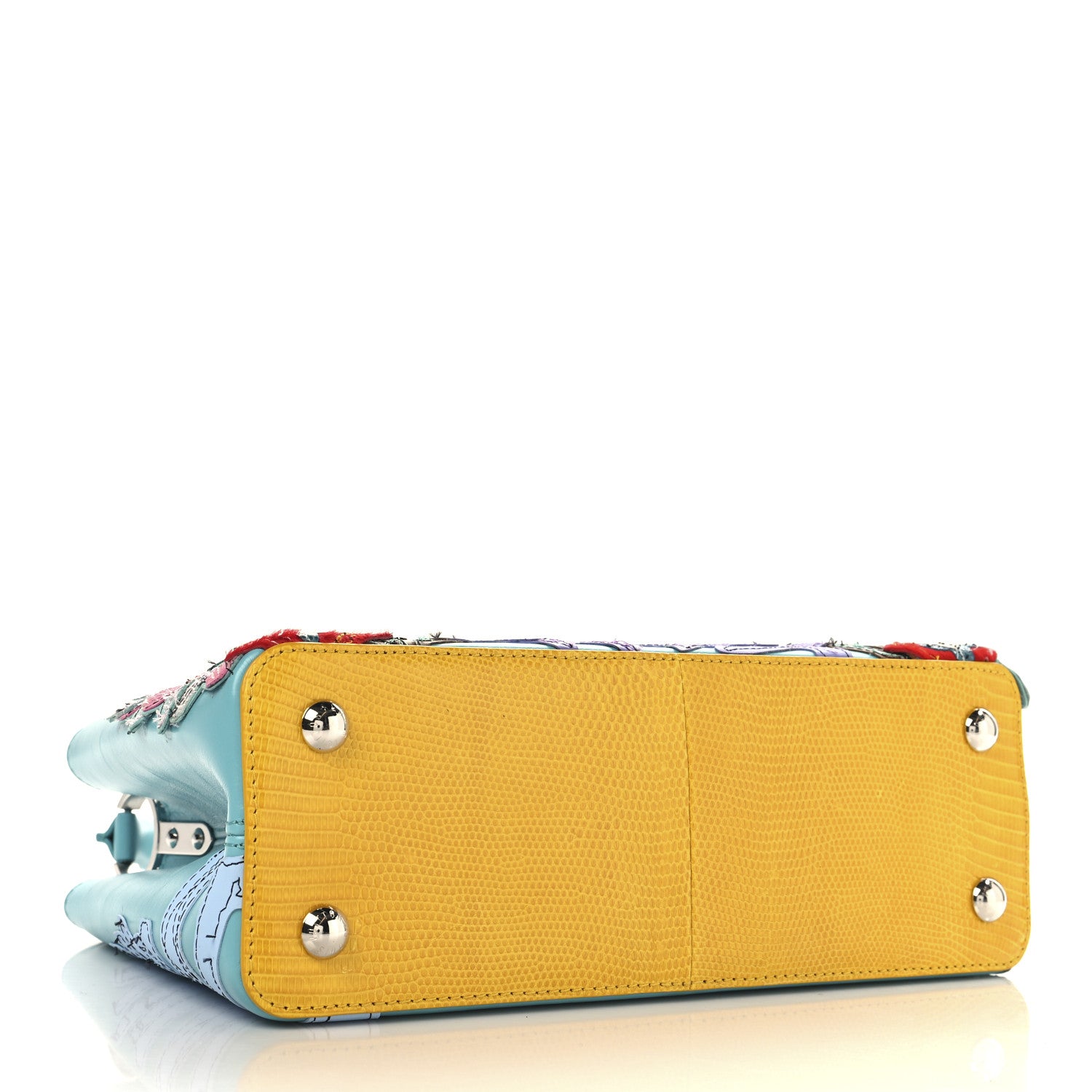 Louis Vuitton Calfskin Lizard Artycapucines Tschabalala Self PM Multicolor 3 of 10