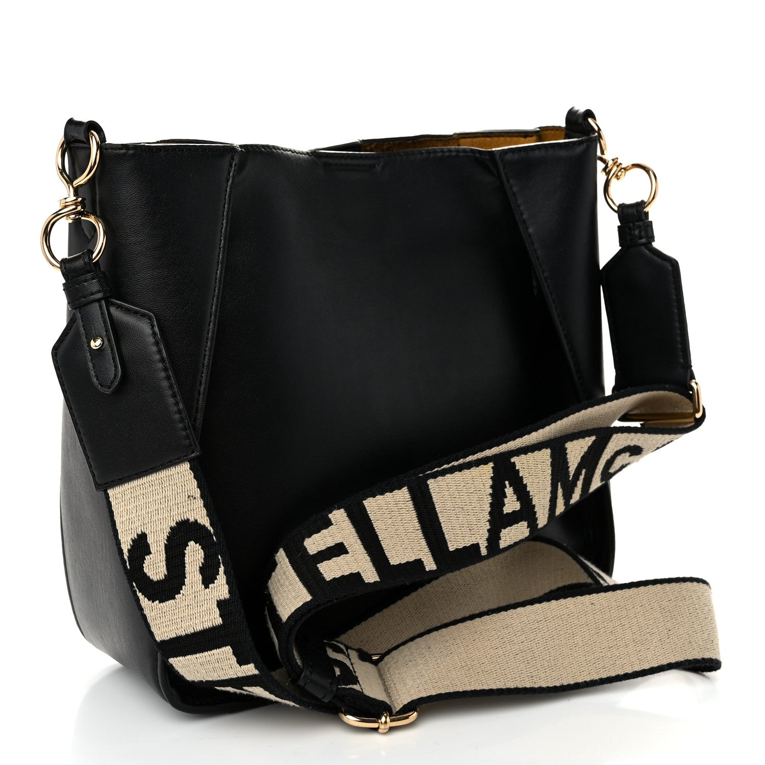 Stella McCartney Eco Alter Nappa Perforated Logo Mini Crossbody Black 3 of 10