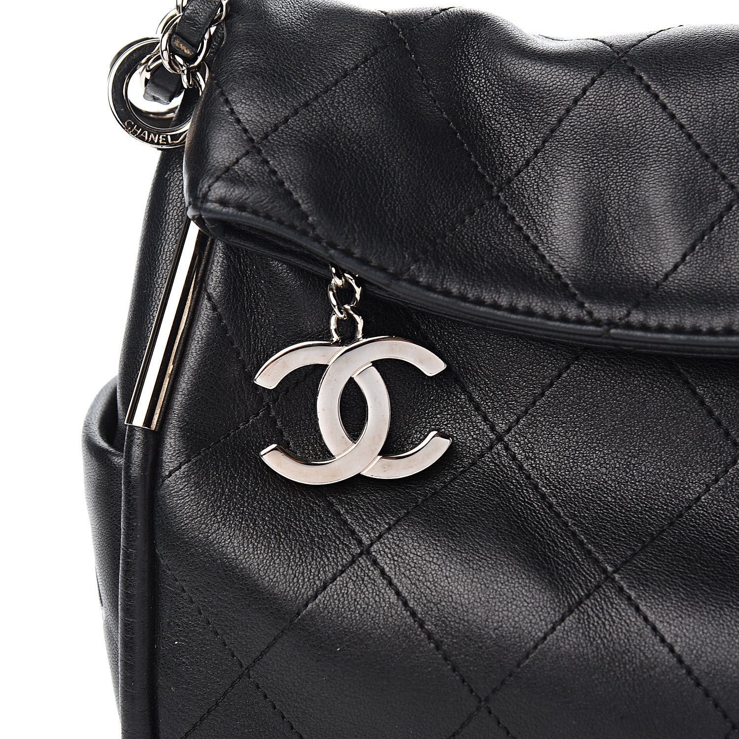 Chanel Lambskin Stitched Medium Ultimate Soft Tote Black 9 of 9