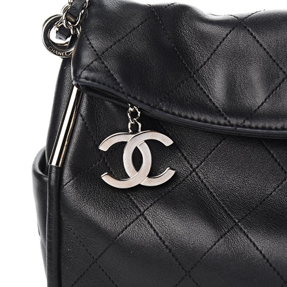 Chanel Lambskin Stitched Medium Ultimate Soft Tote Black 9 of 9