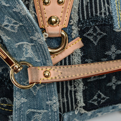Louis Vuitton Denim Patchwork Posty Messenger Bag Blue 10 of 10