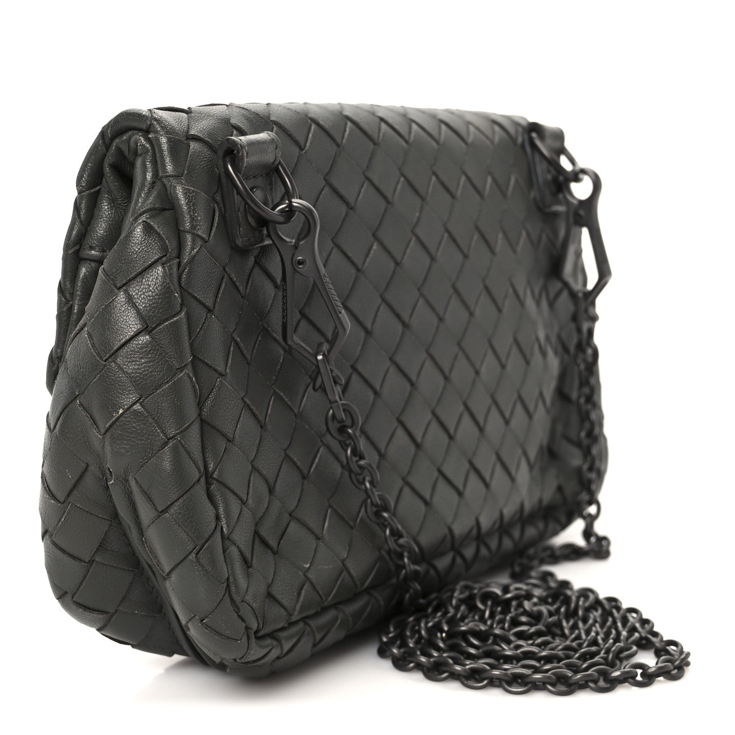 Bottega Veneta Nappa Intrecciato Small Chain Crossbody Light Grey 3 of 12