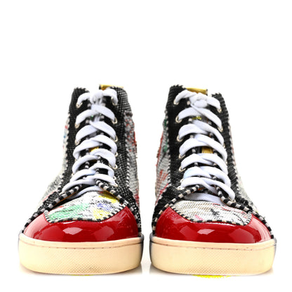 Christian Louboutin Patent Flash Paillettes Mens Rantus Orlato Sneakers 44 Version Silver 3 of 12