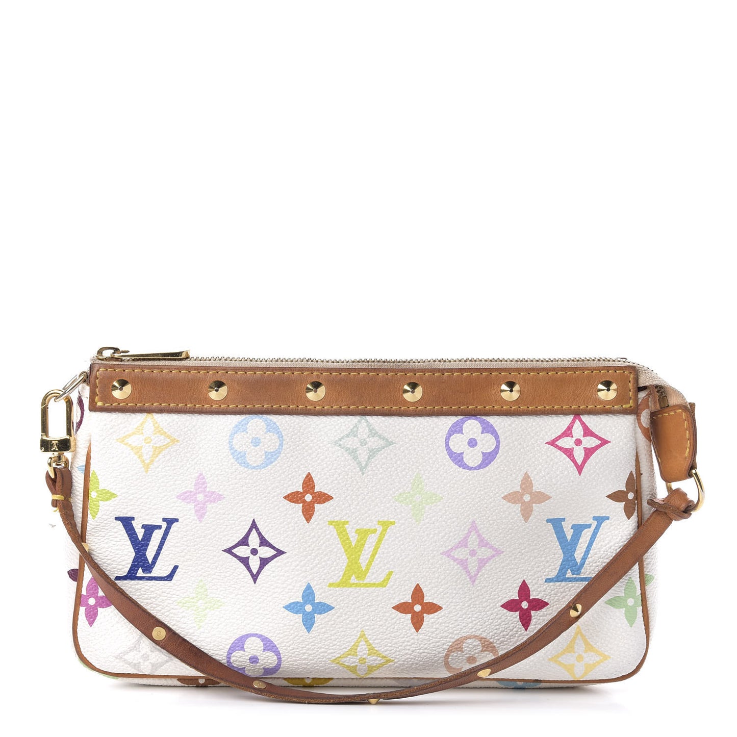 Monogram Multicolor Pochette Accessories White