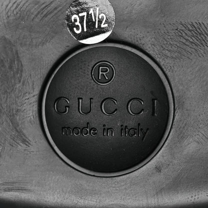 Gucci Betis Glamour Calfskin Womens Horsebit Loafers 37.5 Black 8 of 12