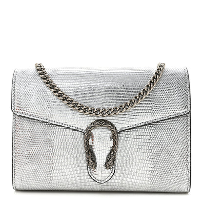 Gucci Lizard Mini Dionysus Chain Wallet Silver 1 of 11