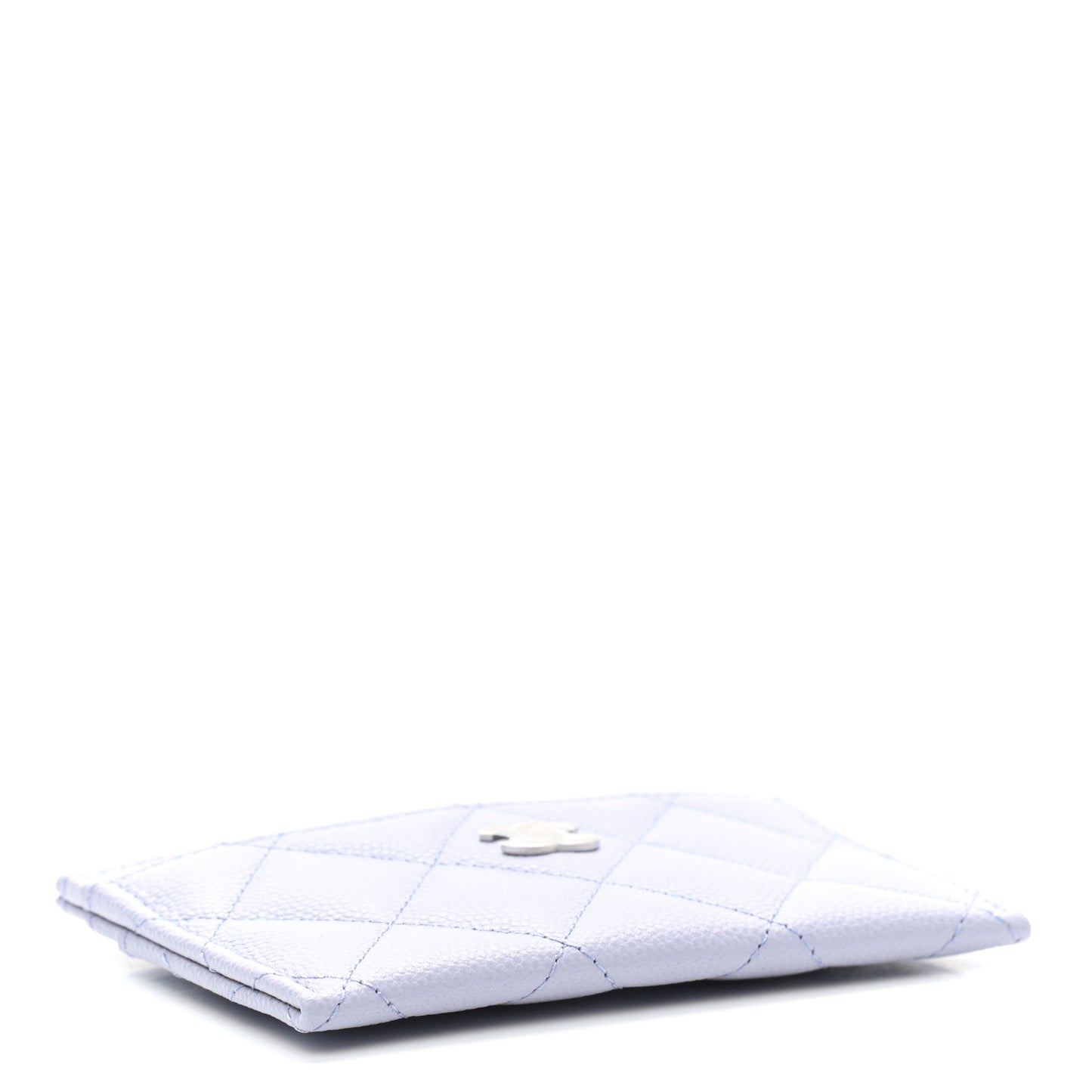 Caviar Quilted Card Holder Light Purple