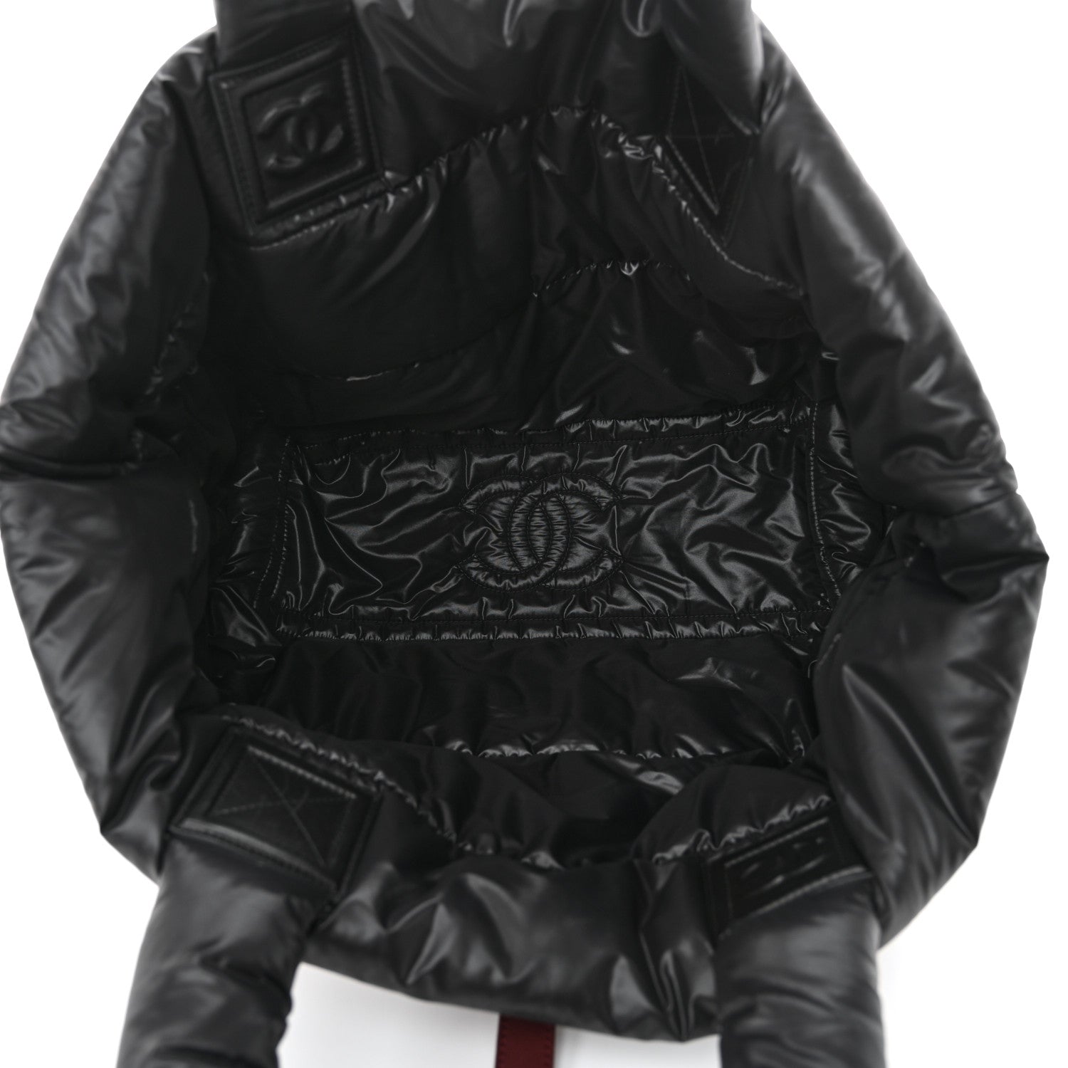 Chanel Lambskin Quilted Large Coco Cocoon Reversible Tote Black 9 of 18