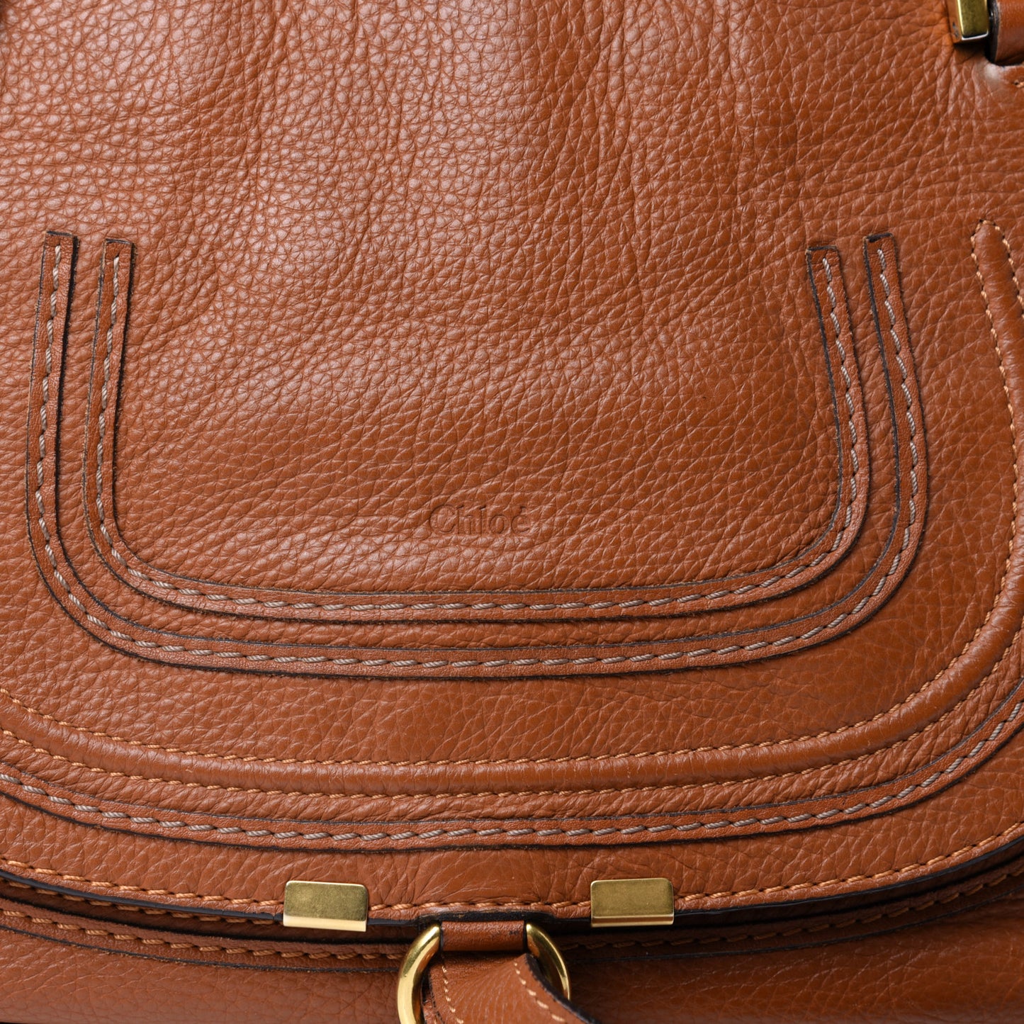 Calfskin Medium Marcie Satchel Tan