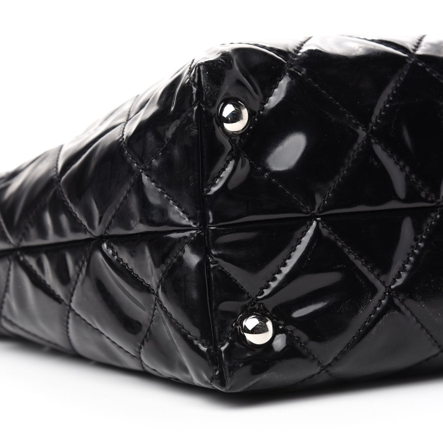 Vinyl Quilted Large In The Business Tote Black