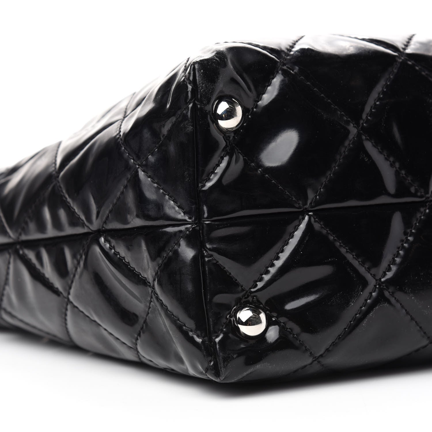 Chanel Vinyl Quilted Large In The Business Tote Black 6 of 10