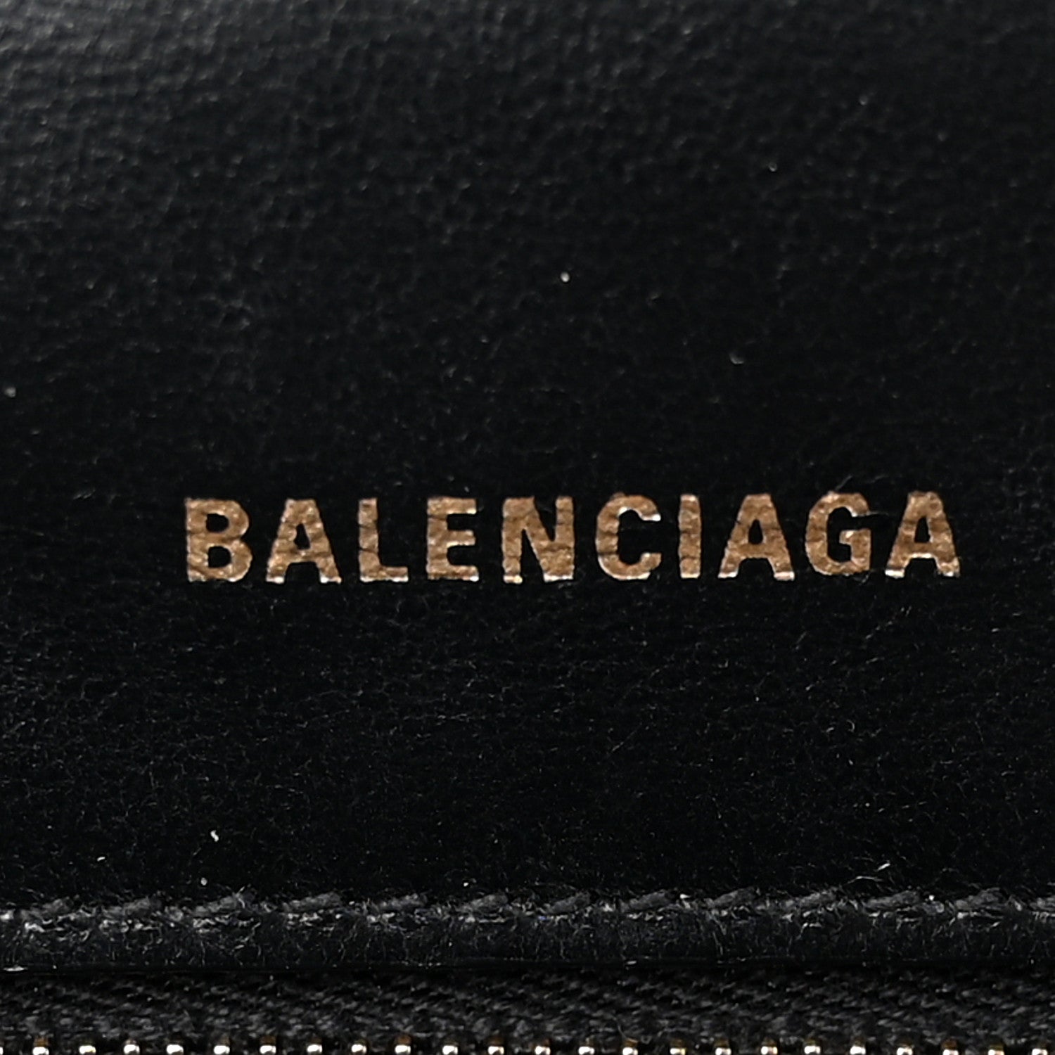 Balenciaga Shiny Calfskin Crocodile Embossed Small Hourglass Top Handle Bag Black 6 of 10