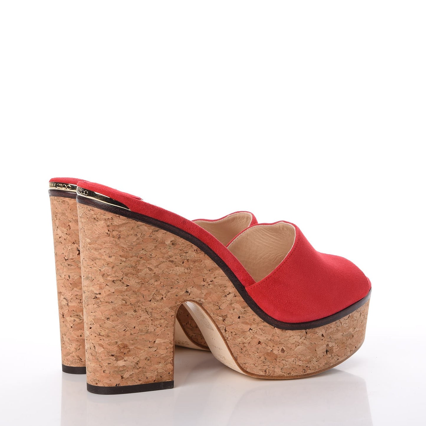 Suede Cork DeeDee Platform Sandals 39 Red