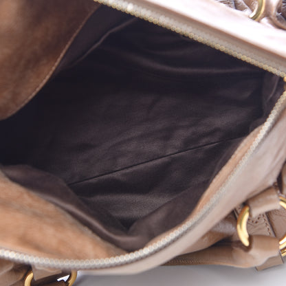 Miu Miu Vitello Lux Mini Bow Bag Brown 5 of 18