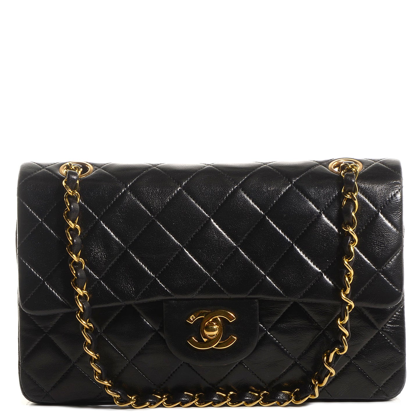 Lambskin Small Double Flap Black