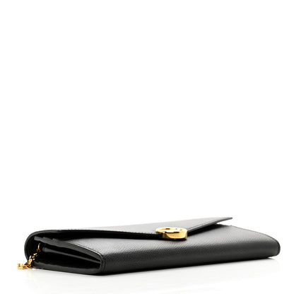 Fendi Vitello Cruise F is Fendi Continental Envelope Wallet on Chain Black 4 of 9