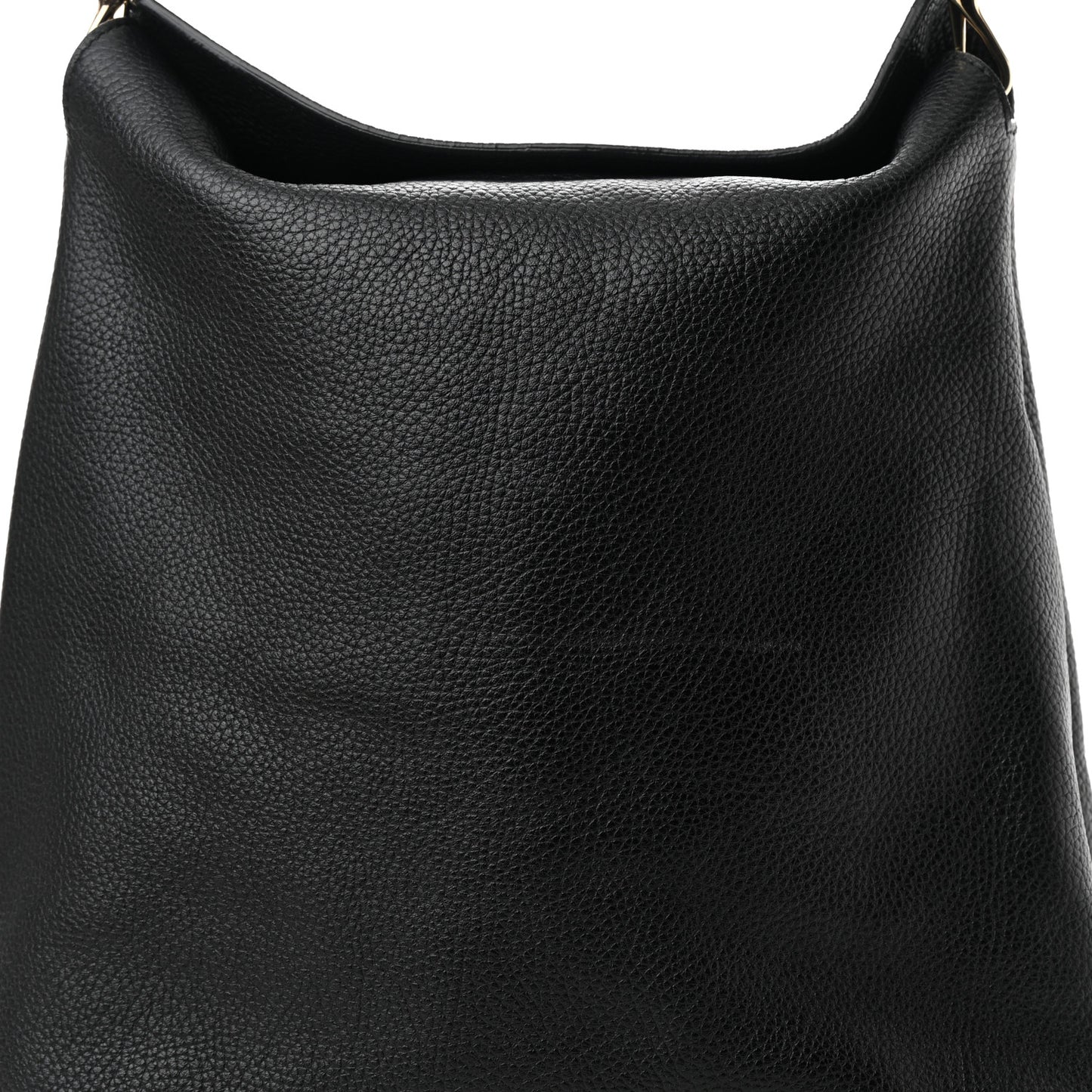 Grainy Calfskin Medium Cale Hobo Black
