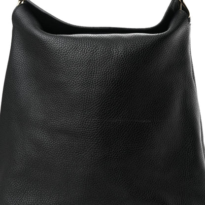 Burberry Grainy Calfskin Medium Cale Hobo Black 8 of 15