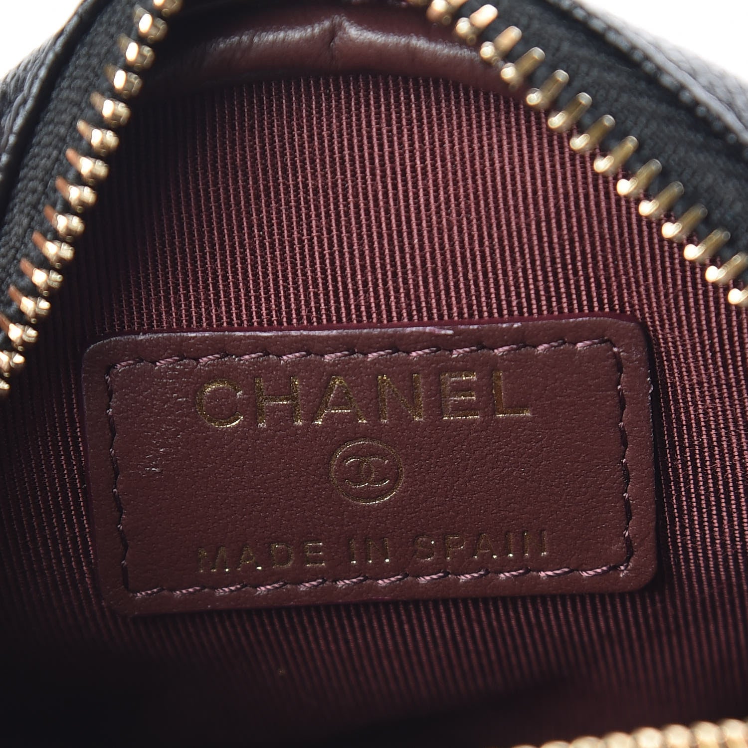 Chanel Caviar Quilted Zip Around Classic Coin Purse Black 6 of 8