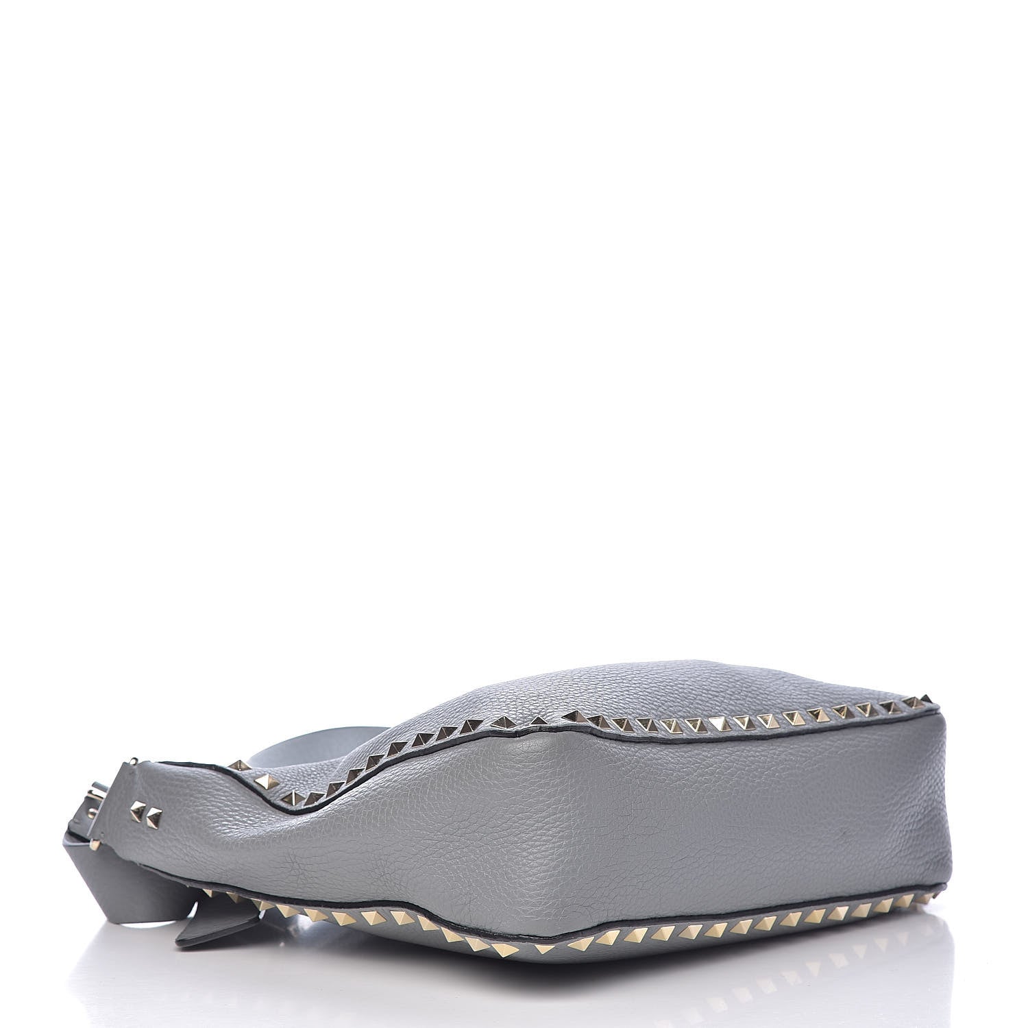 Valentino Garavani Pebbled Calfskin Small Rockstud Flip-Lock Messenger Bag Light Stone 4 of 11