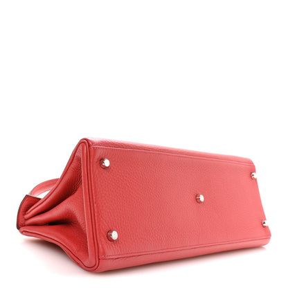 Hermes Taurillon Clemence Shoulder Kelly 42 Bougainvillea 4 of 10