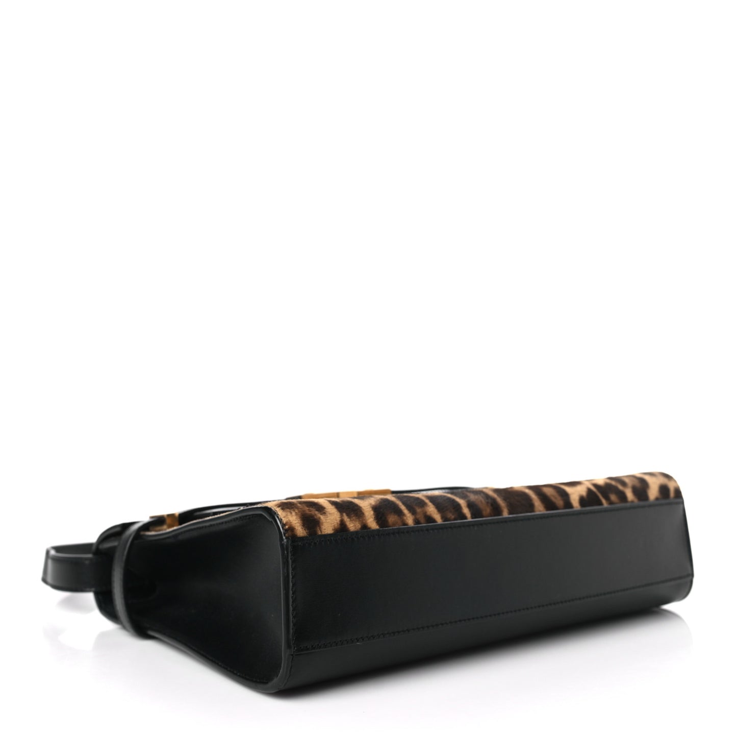 Calf hair Calfskin Manhattan Baguette Black