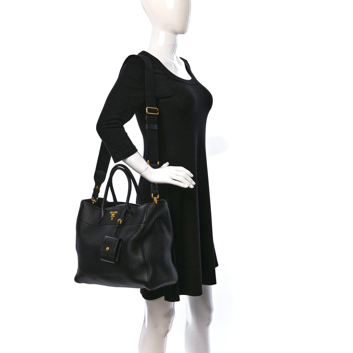 Vitello Phenix Tote Black