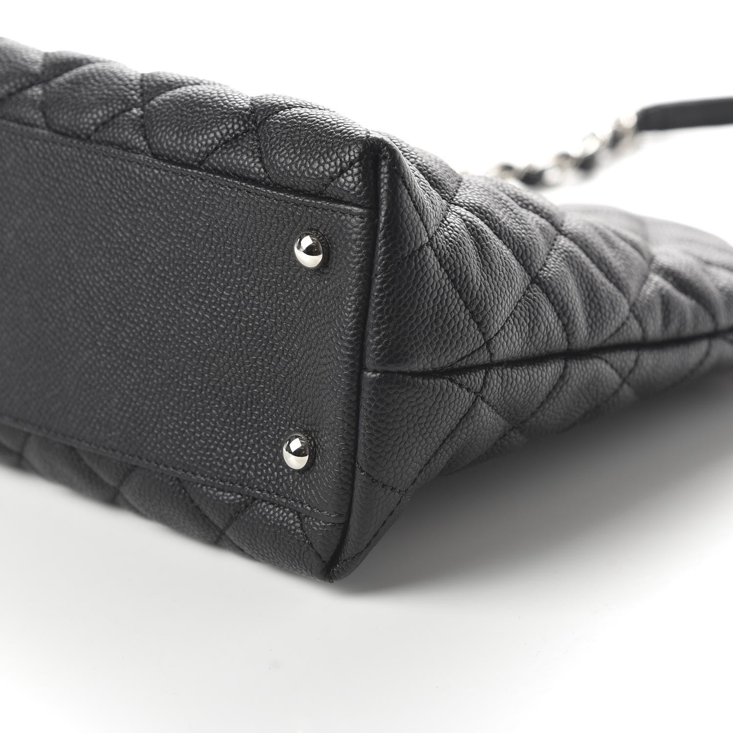 Chanel Caviar Quilted CC Shopping Tote Black 7 of 11