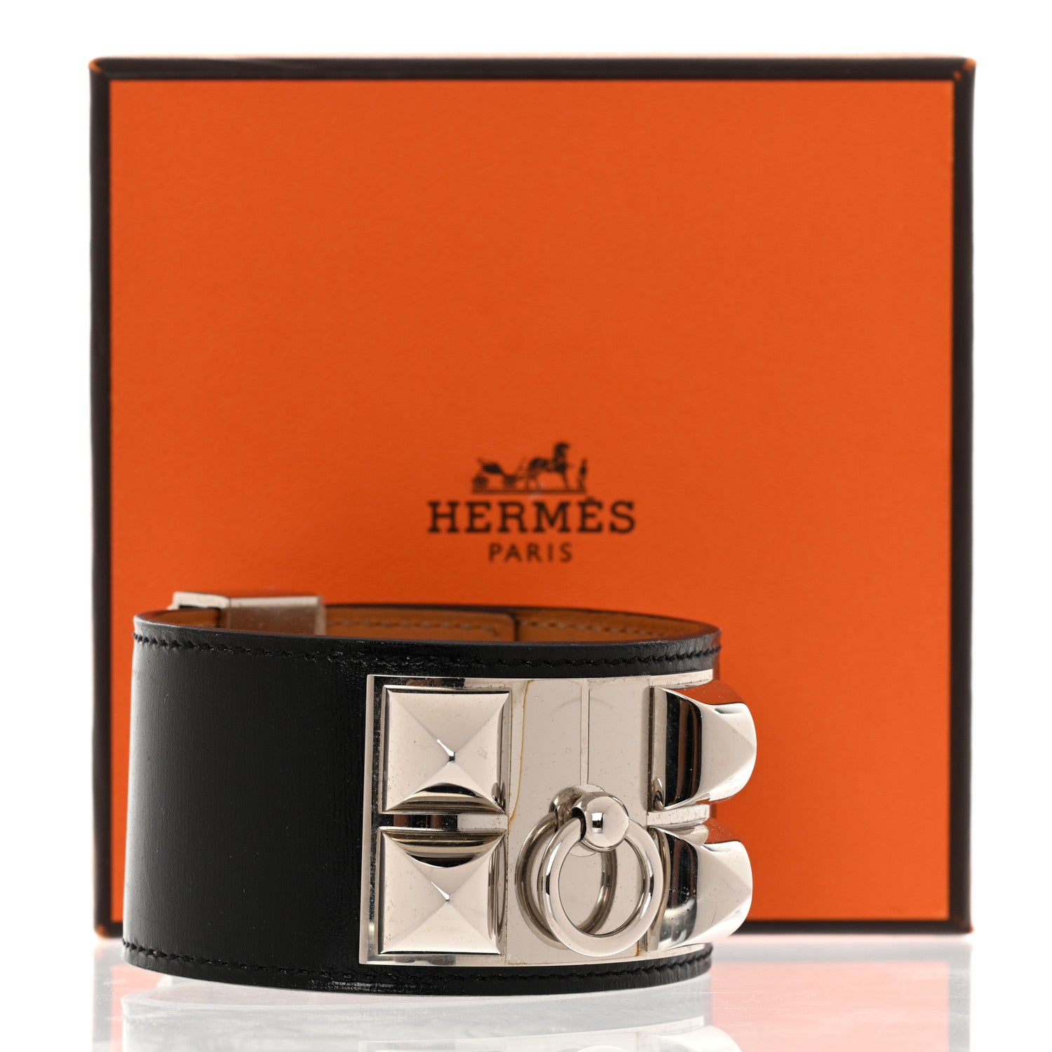 Hermes Box Collier De Chien CDC Bracelet L Black 8 of 8