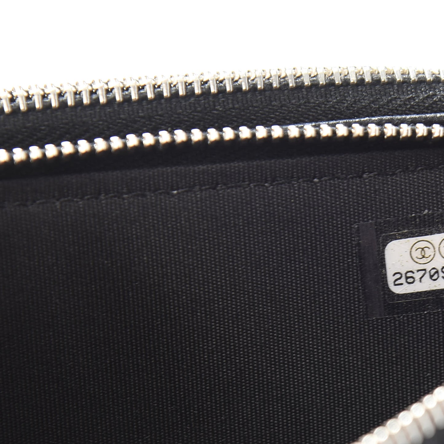 Caviar Quilted Diamond Small CC Duo Clutch With Chain Black