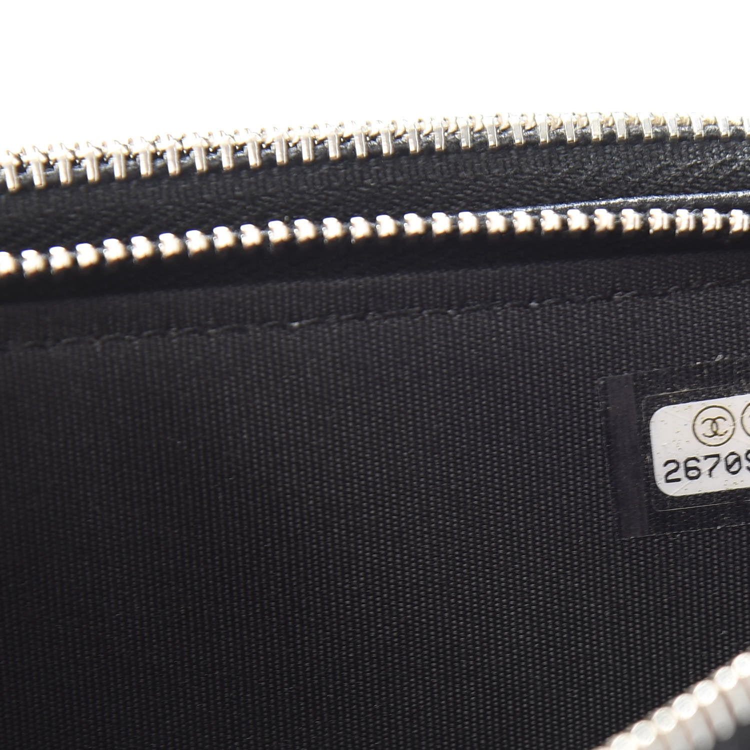 Chanel Caviar Quilted Diamond Small CC Duo Clutch With Chain Black 8 of 12