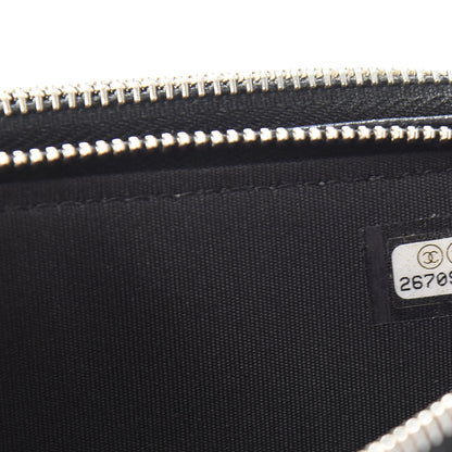 Chanel Caviar Quilted Diamond Small CC Duo Clutch With Chain Black 8 of 12
