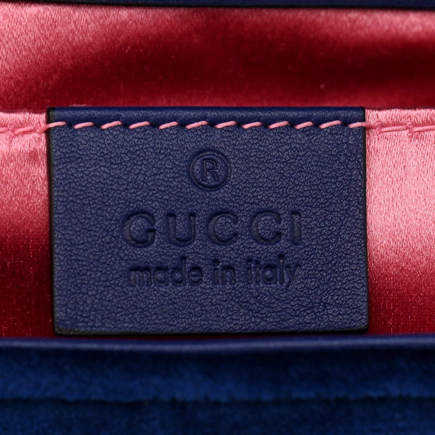 Gucci Velvet Matelasse Mini GG Marmont Shoulder Bag Cobalt Blue 6 of 11