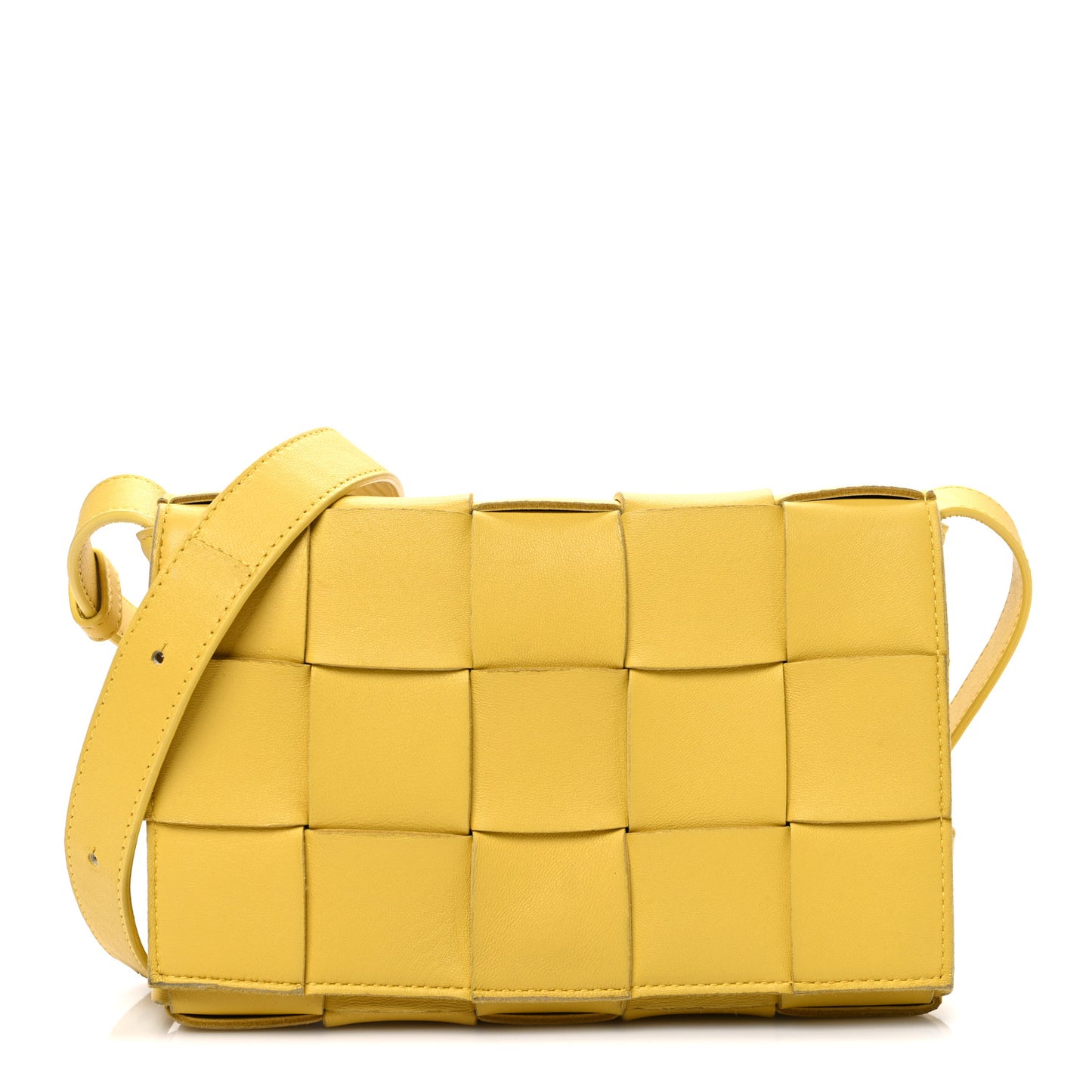Lambskin Maxi Intrecciato Small Cassette Crossbody Bag Gold