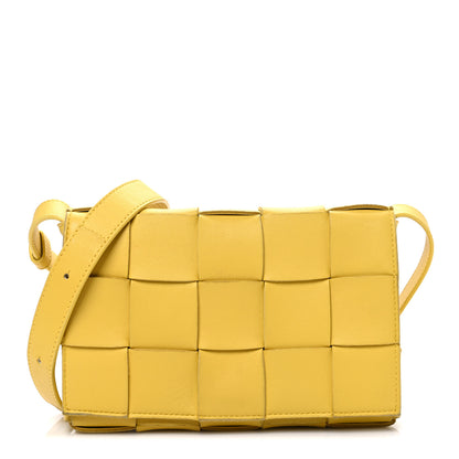 Bottega Veneta Lambskin Maxi Intrecciato Small Cassette Crossbody Bag Gold 1 of 11